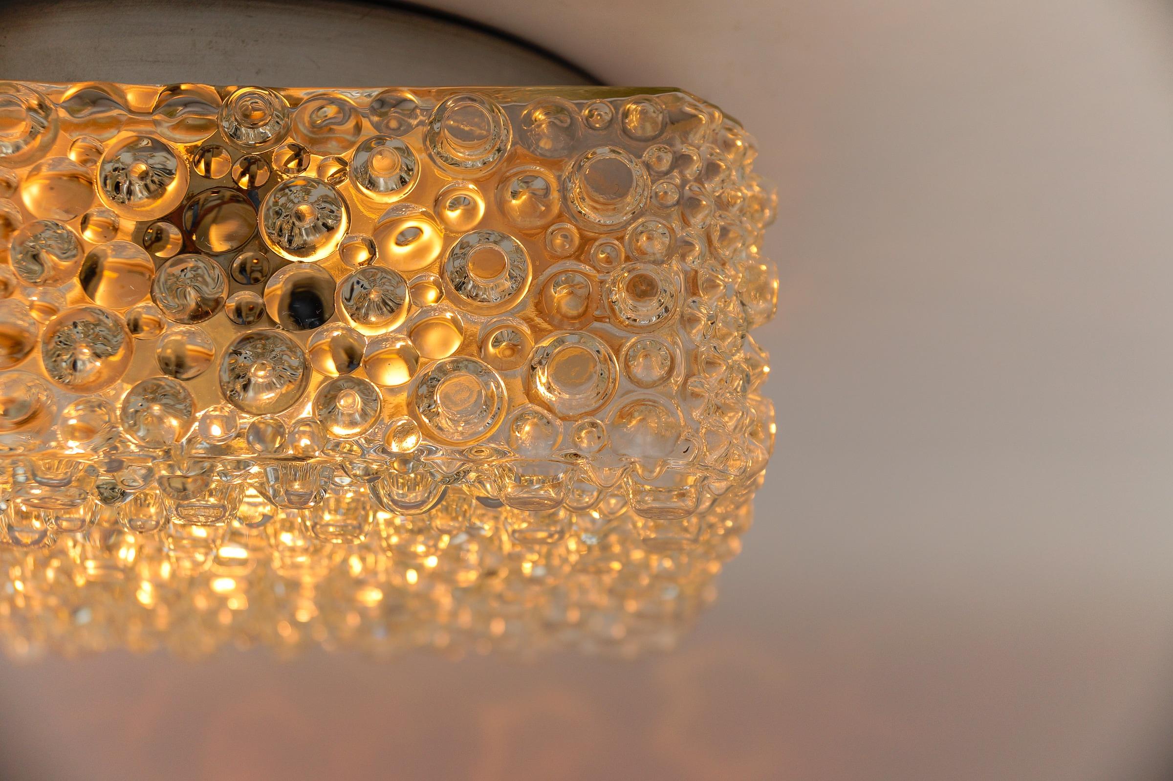 1. of 2 Clear Lovely Bubble Glass Wall Lamp or Flush Mount Light, 1960s Germany For Sale 6