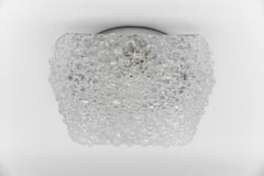 1. di 2 lampade da parete o da incasso in vetro trasparente a bolle d'aria, Germania anni '60