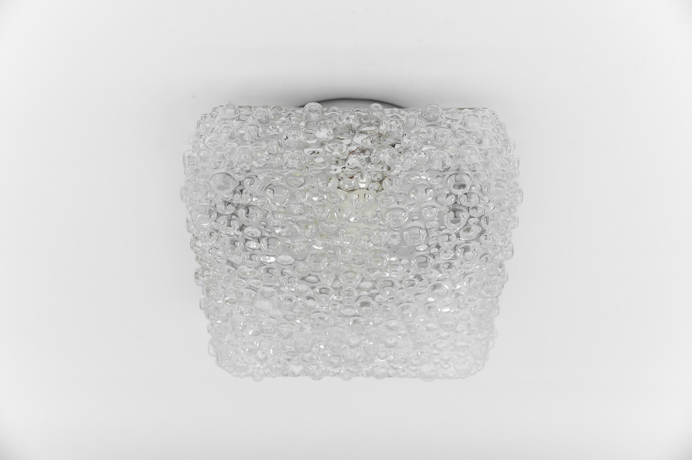 1. of 2 Clear Lovely Bubble Glass Wall Lamp or Flush Mount Light, 1960s Germany For Sale 2