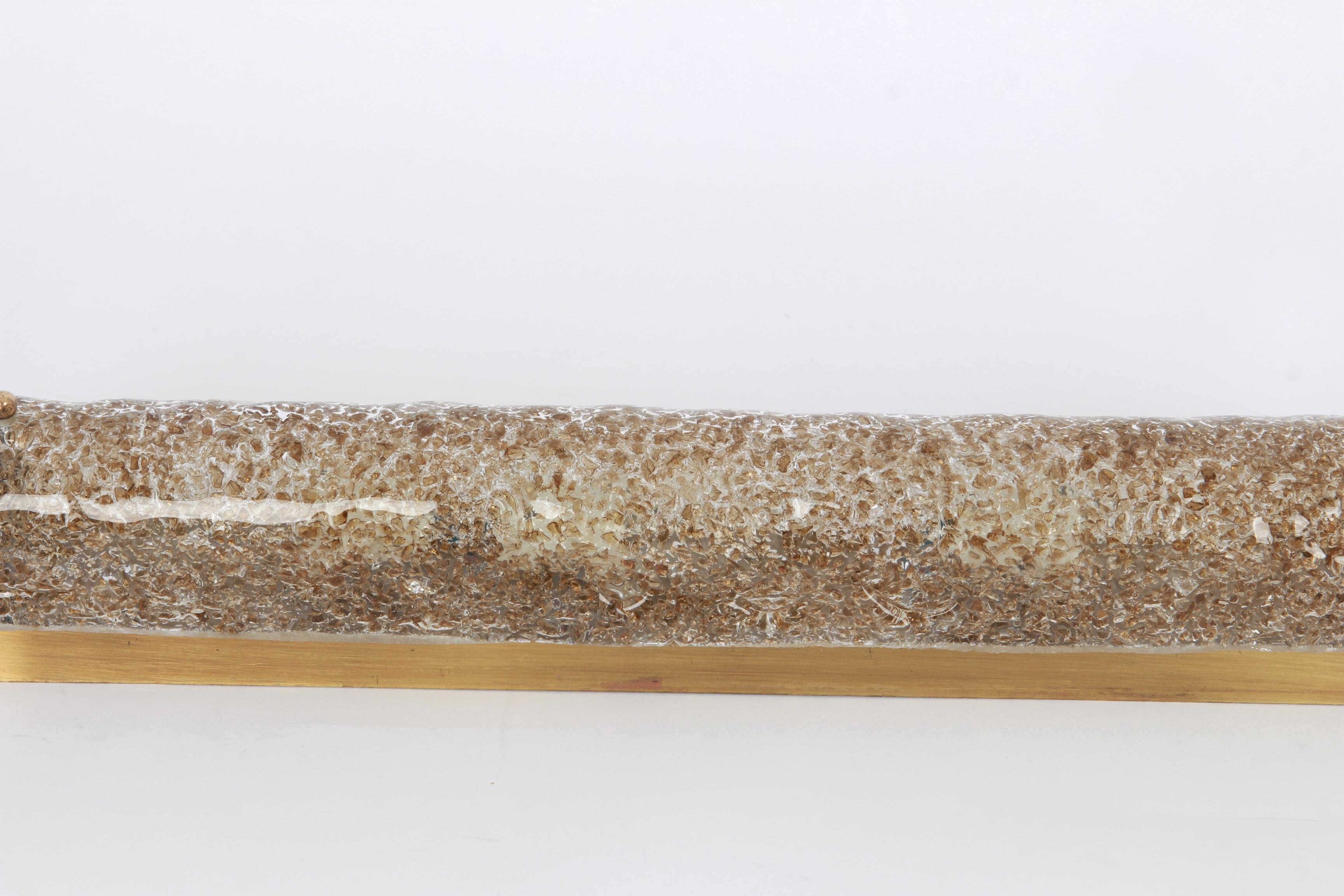 1 de 2 Aplique de pared de cristal de Murano en tonos oscuros de Hillebrand, Alemania, años 70 Moderno de mediados de siglo en venta