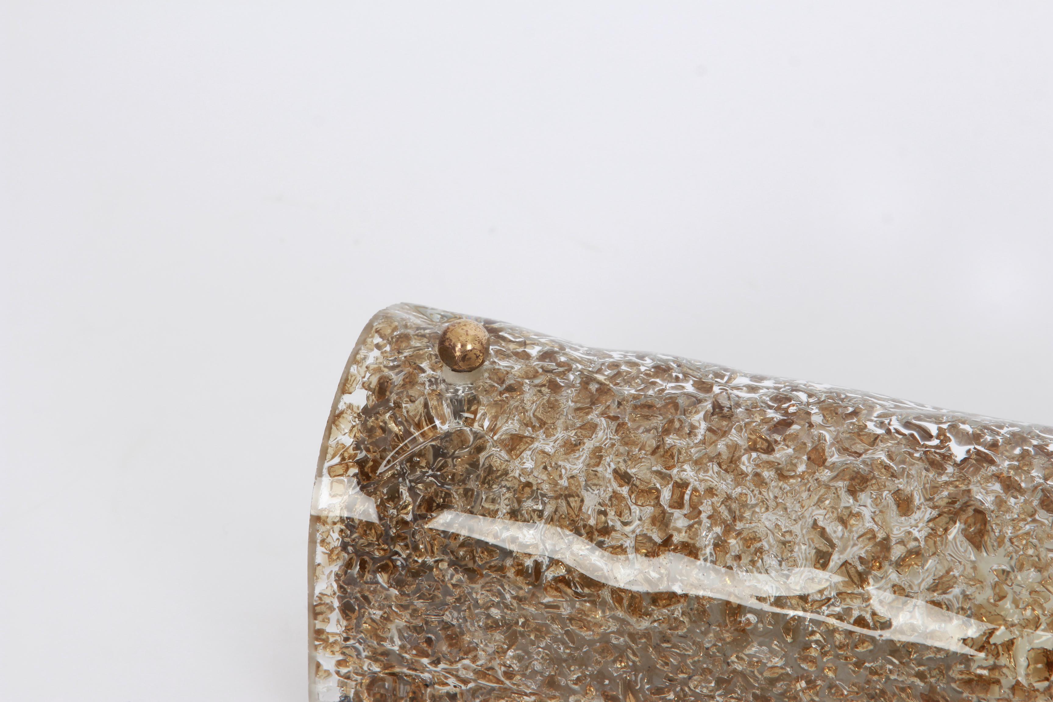 1 de 2 Aplique de pared de cristal de Murano en tonos oscuros de Hillebrand, Alemania, años 70 en Bueno estado para la venta en Aachen, NRW