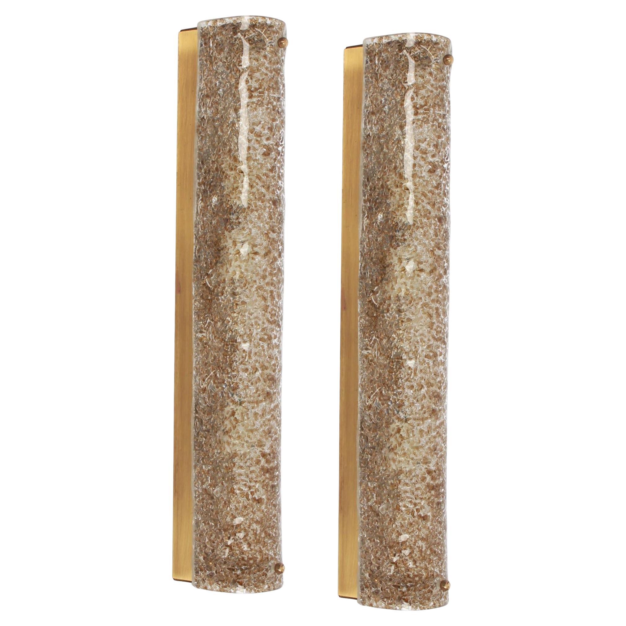 1 de 2 Aplique de pared de cristal de Murano en tonos oscuros de Hillebrand, Alemania, años 70