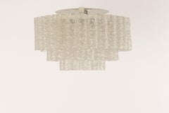 1 von 2 Doria-Eisglasröhren-Kronleuchtern, Deutschland, 1960er Jahre