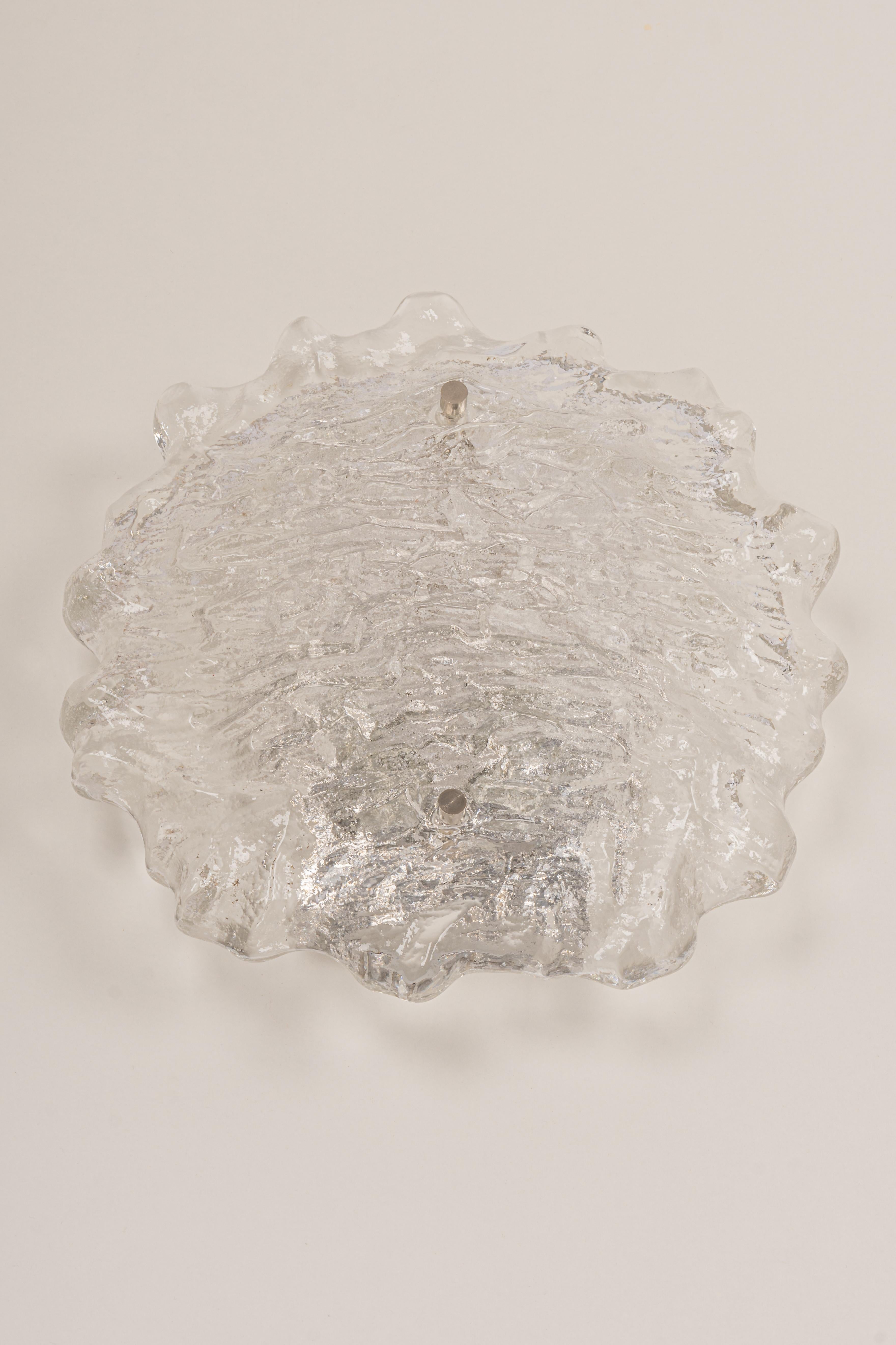 Aluminum 1 of 2 Exclusive Sputnik Crystal Glass Wall Sconce by Peill & Putzler, Germany For Sale