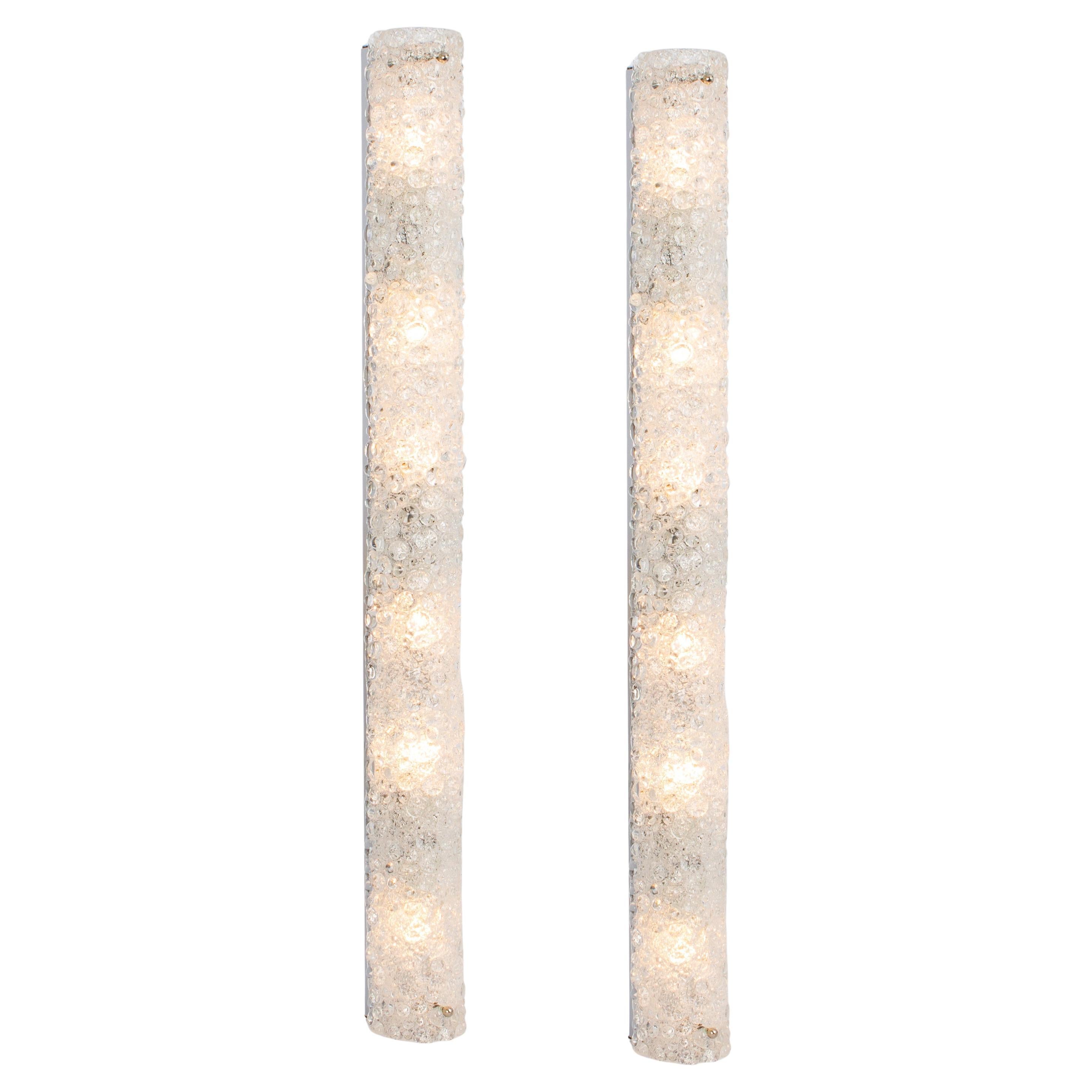 1 of 4 Extra Large Murano bubble Glass Sconces Modernist Wall Fixtures, Germany