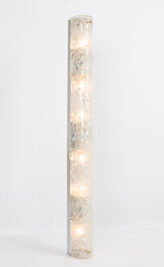 1 of 4 Extra Large Murano Ice Glass Sconces Modernist Wall Fixtures, Germany