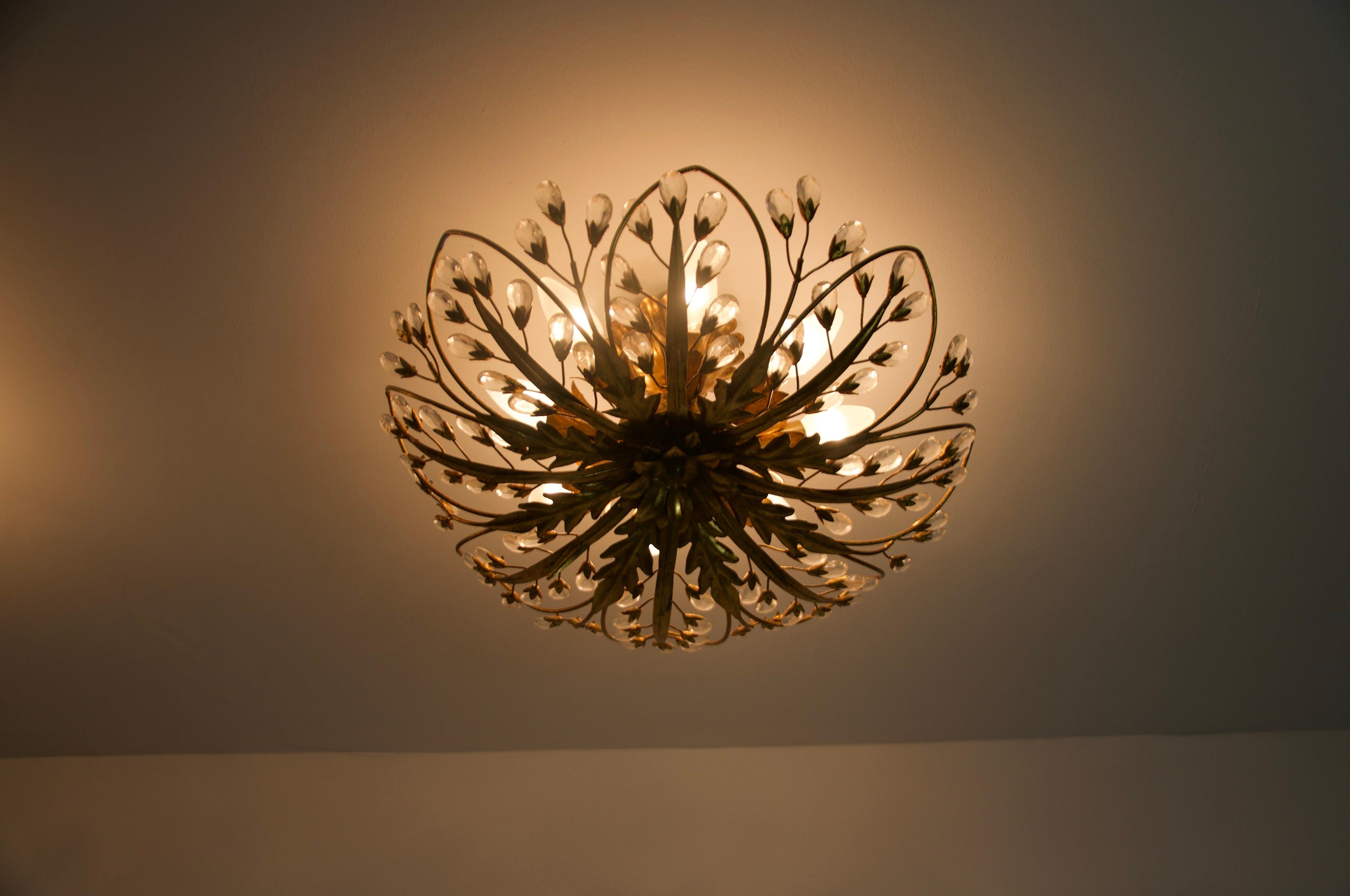 1 von 2 Florentine Flower Shape Flush Mount von Banci Firenze, Italien, 1970er Jahre im Angebot 2