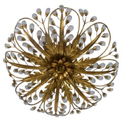 1 of 2 Florentine Flower Shape Flush Mount by Banci Firenze, Italy, 1970s
