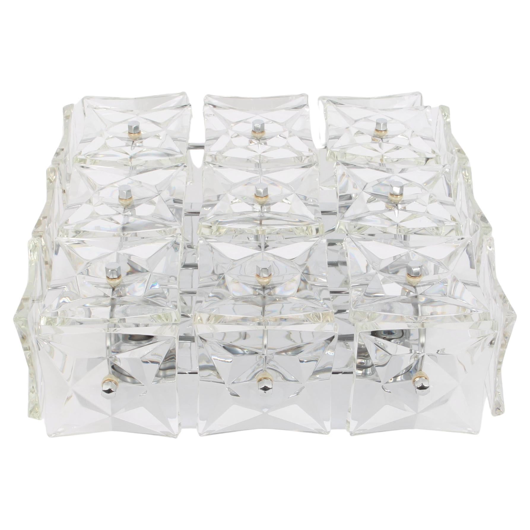 1 des 2 luminaires en cristal facetté de Kinkeldey, Allemagne