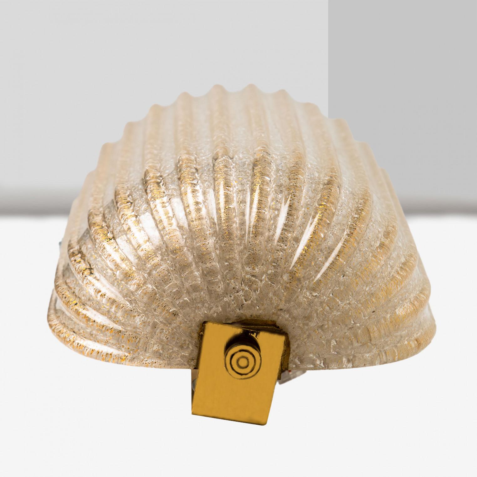 1 of 2 Fluted Murano Glass Wall Sconces Barovier, Italy, 1960s For Sale 2