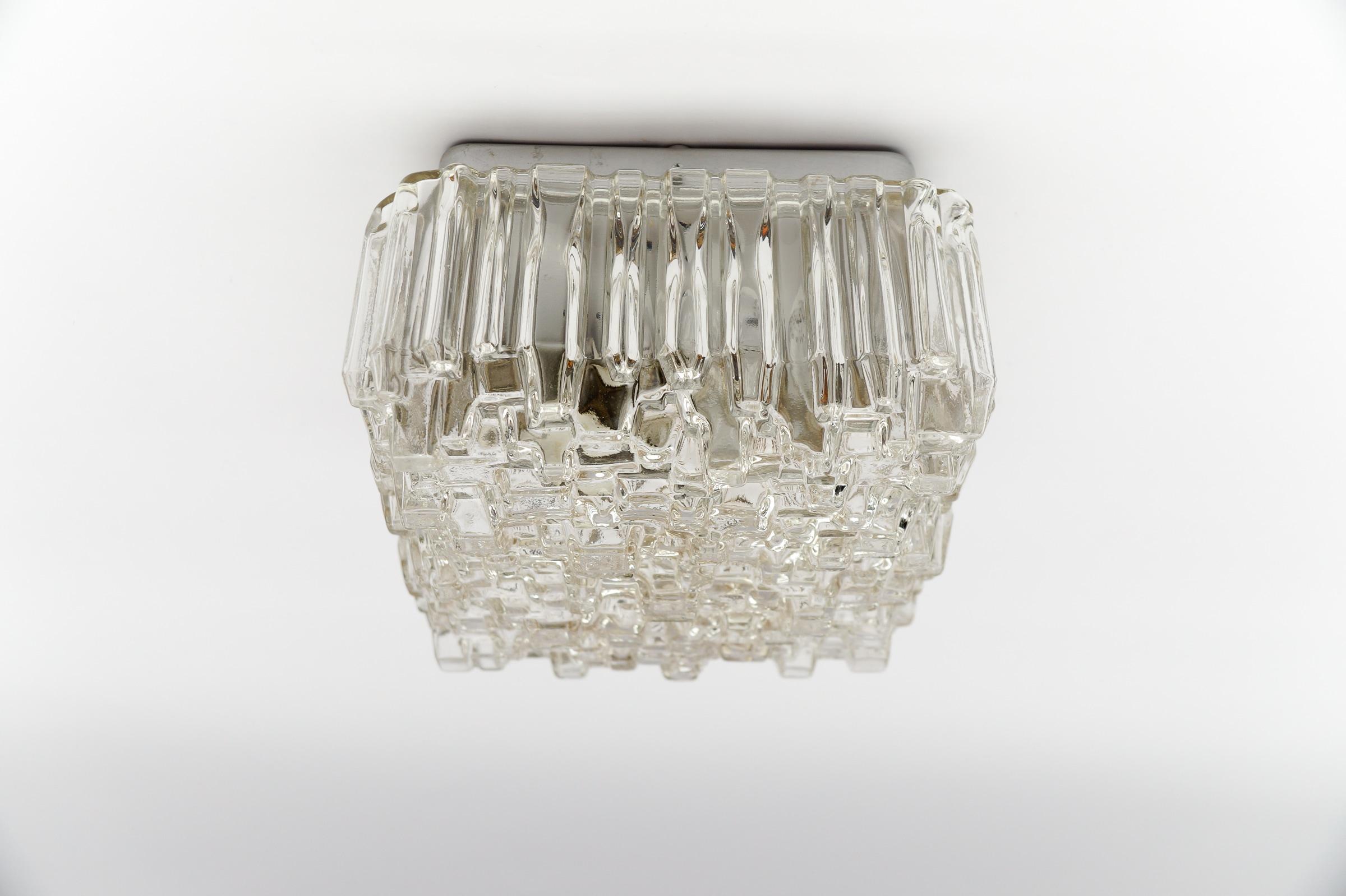 1. de 2 Aplique Geométrico de Burbujas de Cristal de Hoffmann Leuchten Años 60 Alemán en venta