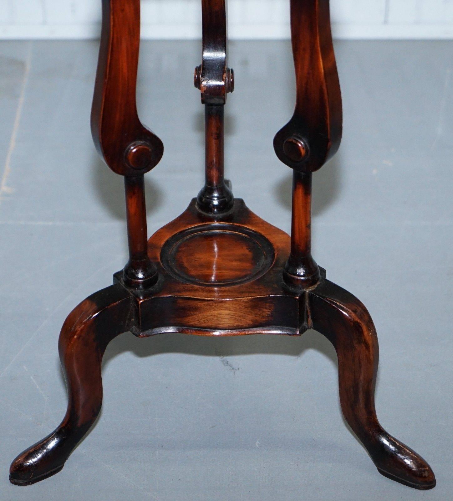 Hand-Crafted 1 of 2 George III Style Mahogany Jardinière Display Stands with Two Faux Drawers