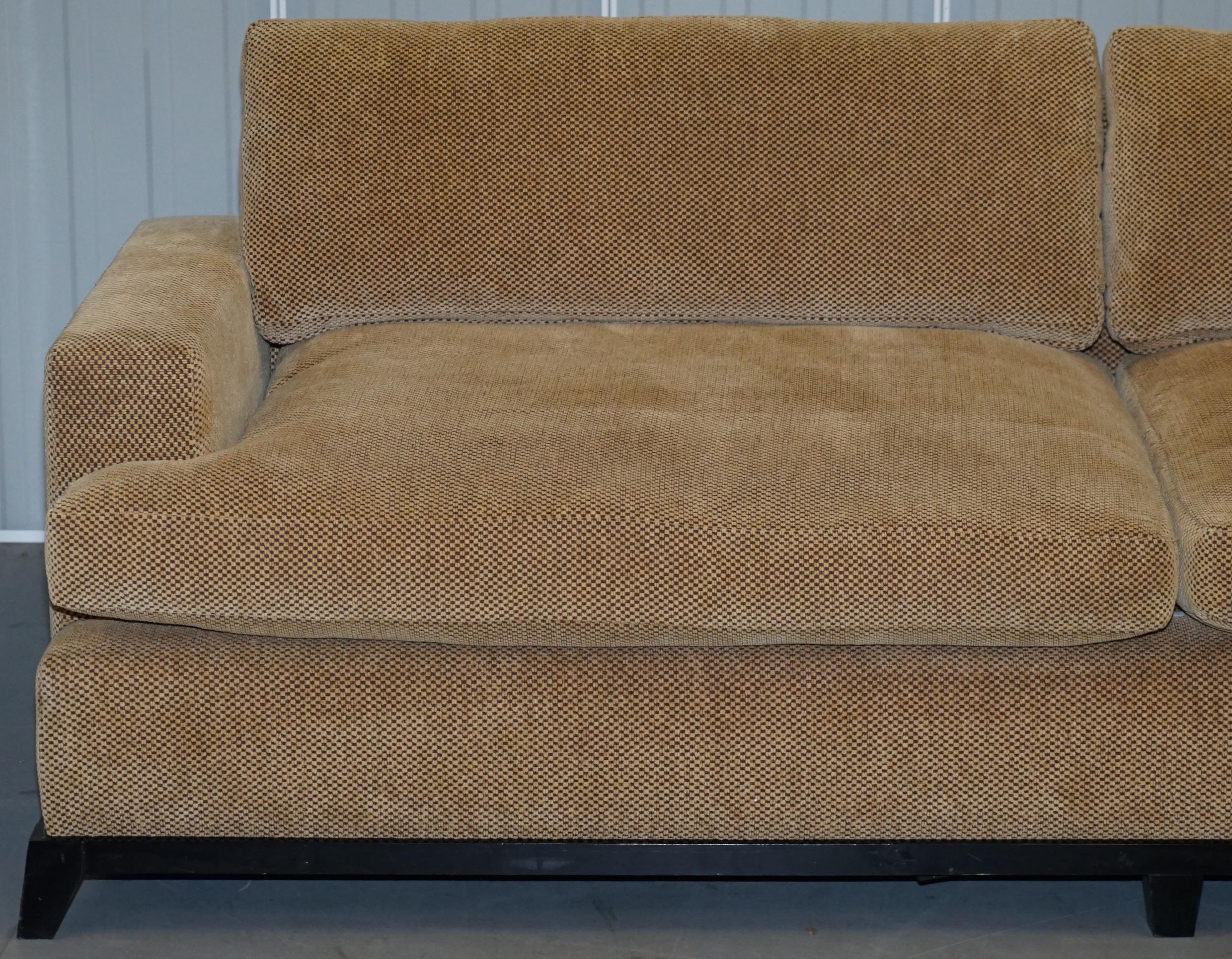 Art Deco 1 of 2 George Smith Signature Square Arm Sofa Feather Filled Cushions