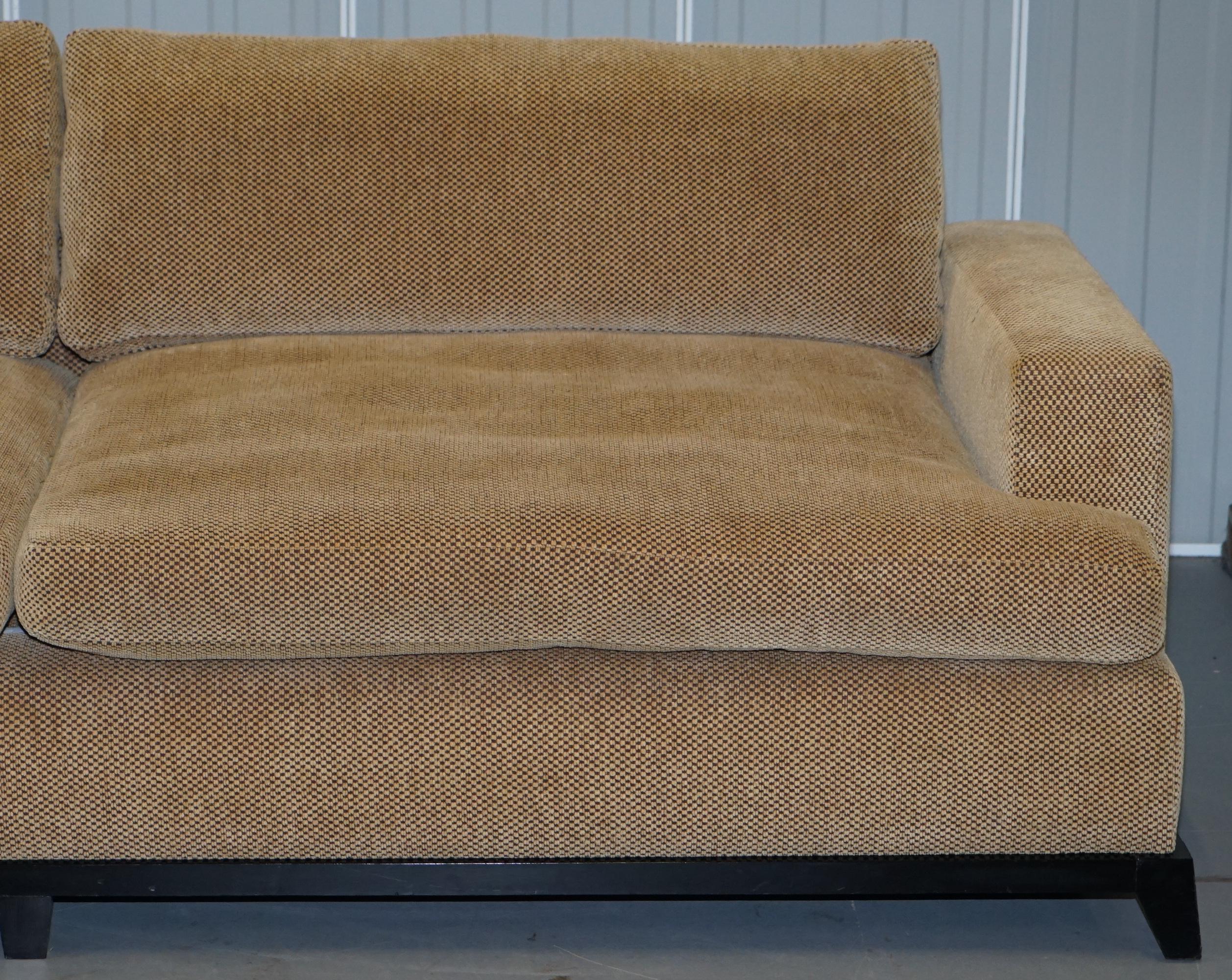 English 1 of 2 George Smith Signature Square Arm Sofa Feather Filled Cushions