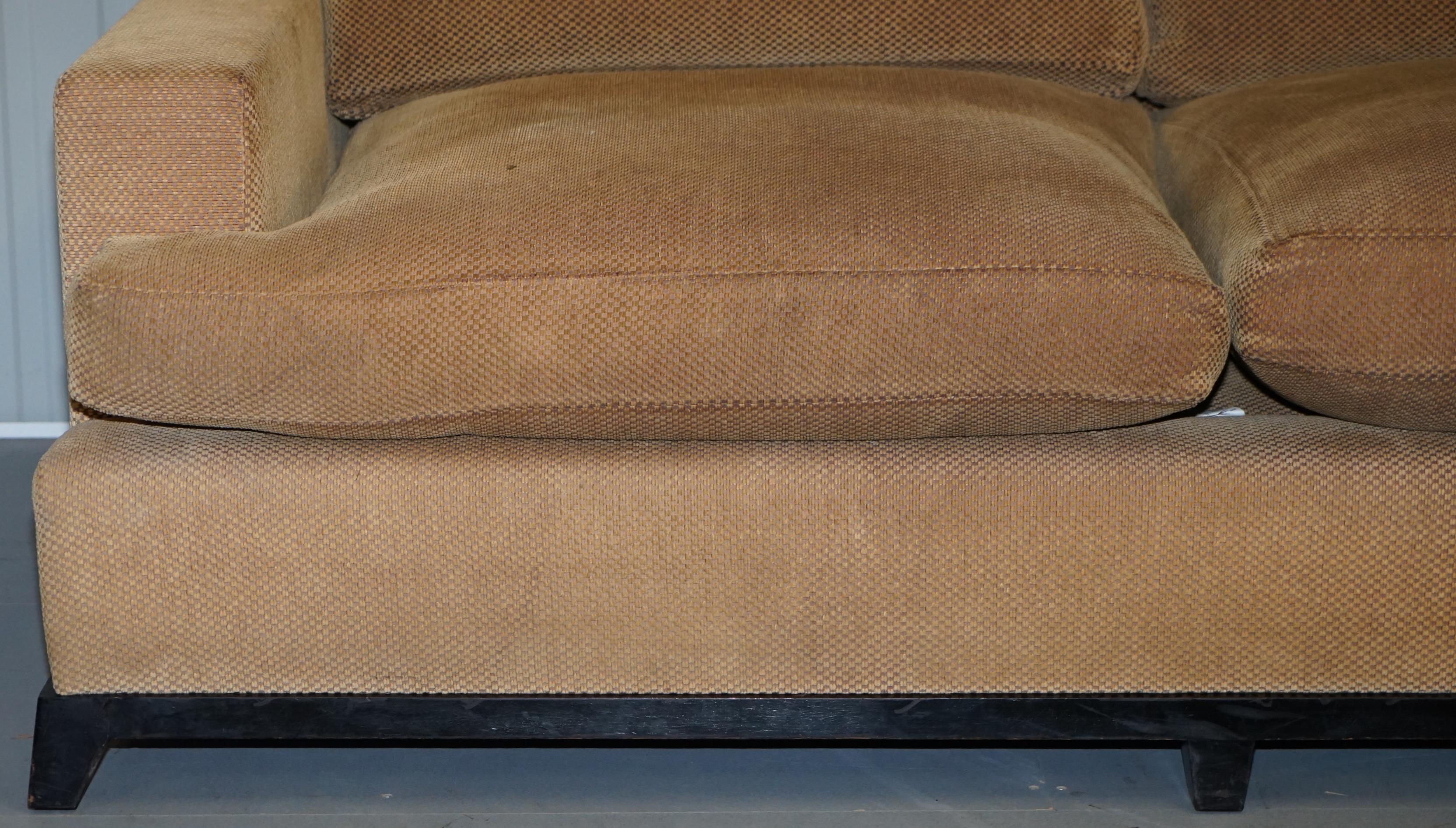1 of 2 George Smith Signature Square Arm Sofa Feather Filled Cushions 1