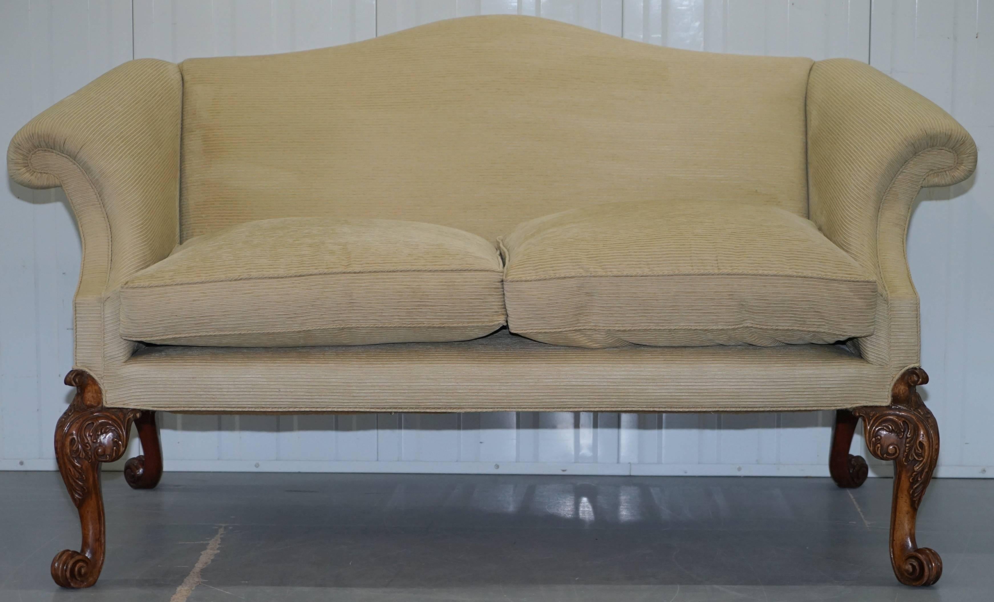 We are delighted to offer for sale this lovely pair of walnut framed Georgian Irish hump/camelback sofas

This auction is for one with the option to buy the pair by changing the quantity amount

A truly delightful pair, it's very rare to find a