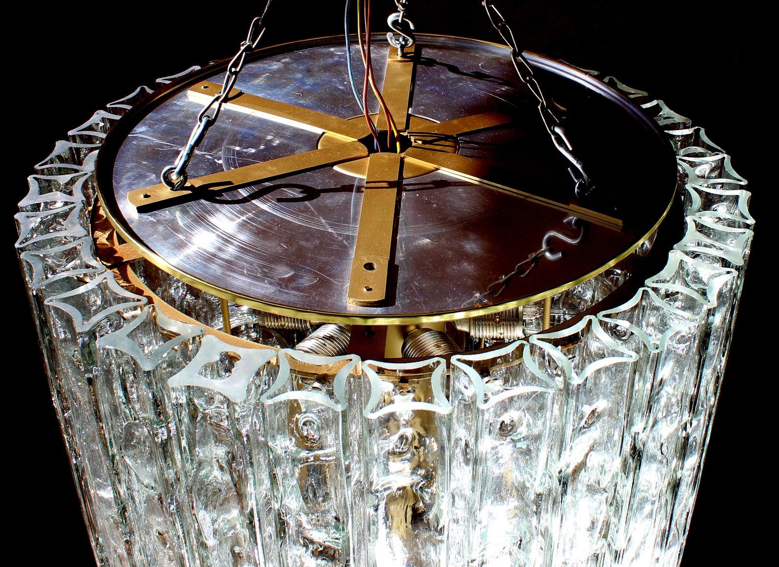 Late 20th Century 1 of 2 Gigantic 170lbs Doria Ballroom Plafoniere Chandelier, Germany 1970s For Sale