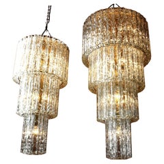 Retro 1 of 2 Gigantic 170lbs Doria Ballroom Plafoniere Chandelier, Germany 1970s