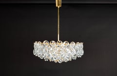 1er von 2 Kronleuchtern aus vergoldetem Messing und Kristall von Palwa, Sciolari Design, Deutschland, 1970er Jahre