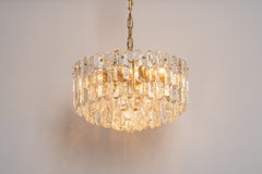 1 of 3 Gilt Brass, Murano Glass Chandelier Palazzo, Kalmar, Austria, 1970s
