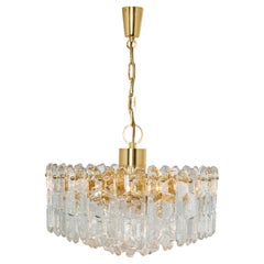 1 of 2 Gilt Brass, Murano Glass Chandelier Palazzo, Kalmar, Austria, 1970s