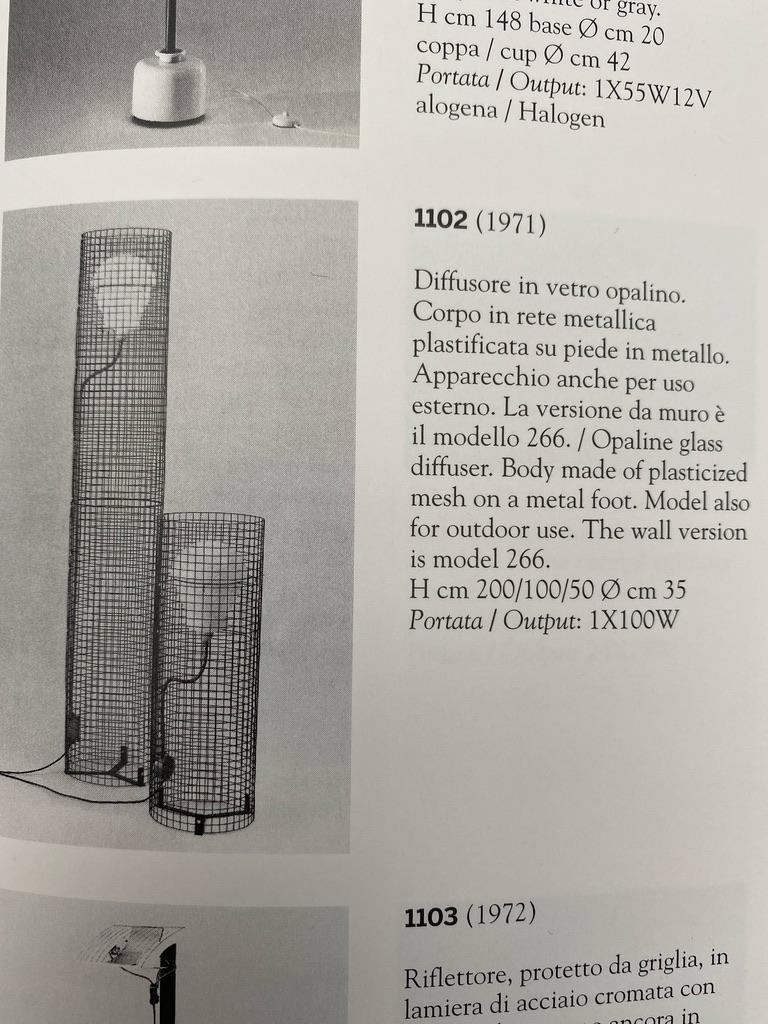 Mid-Century Modern Gino Sarfatti For Arteluce Floor Lights Model 1102, Italy, 1971 For Sale