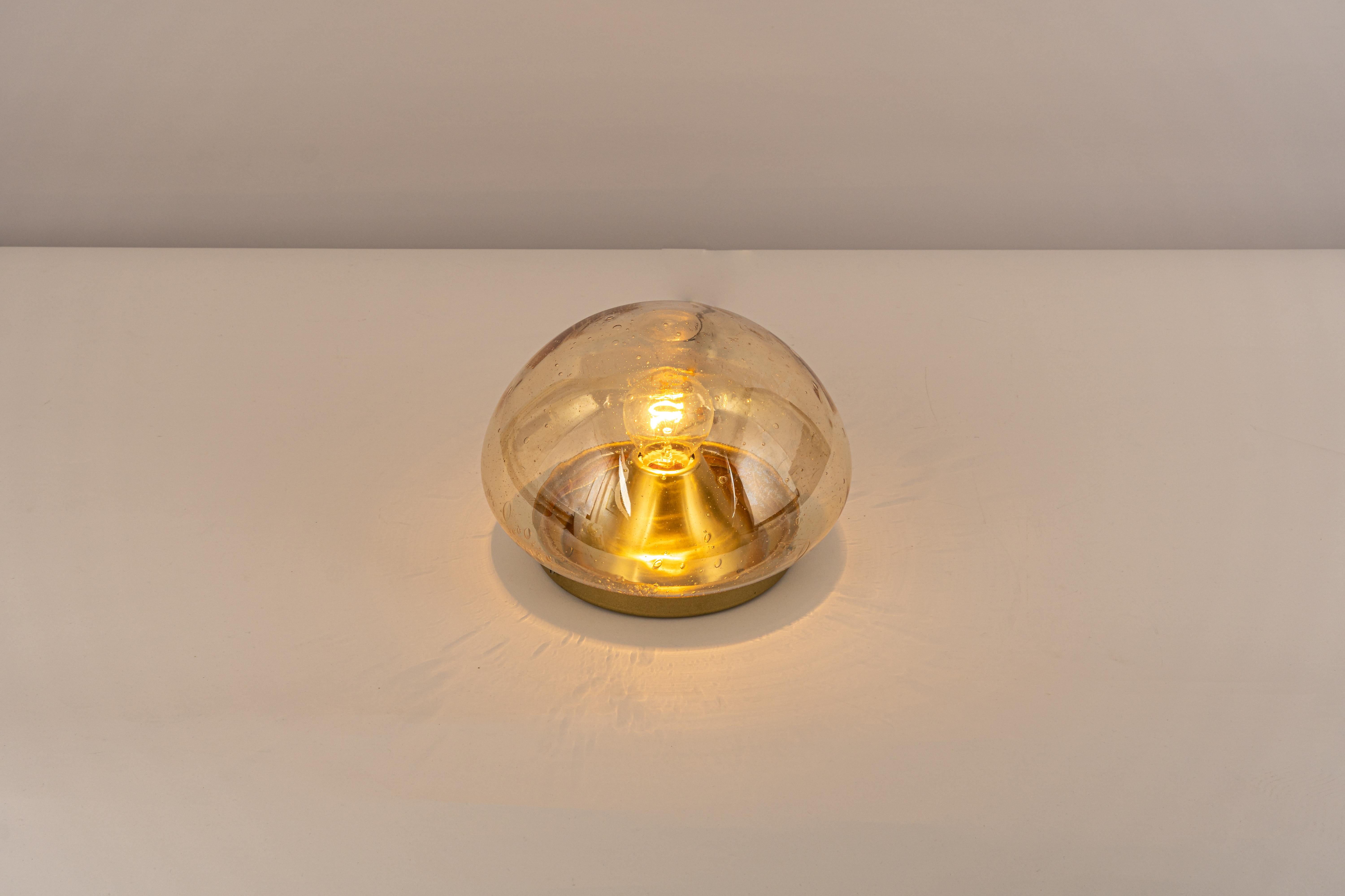 1 of 2 Glass Ceiling Wall Lights by Hoffmeister, Germany, 1960s 2