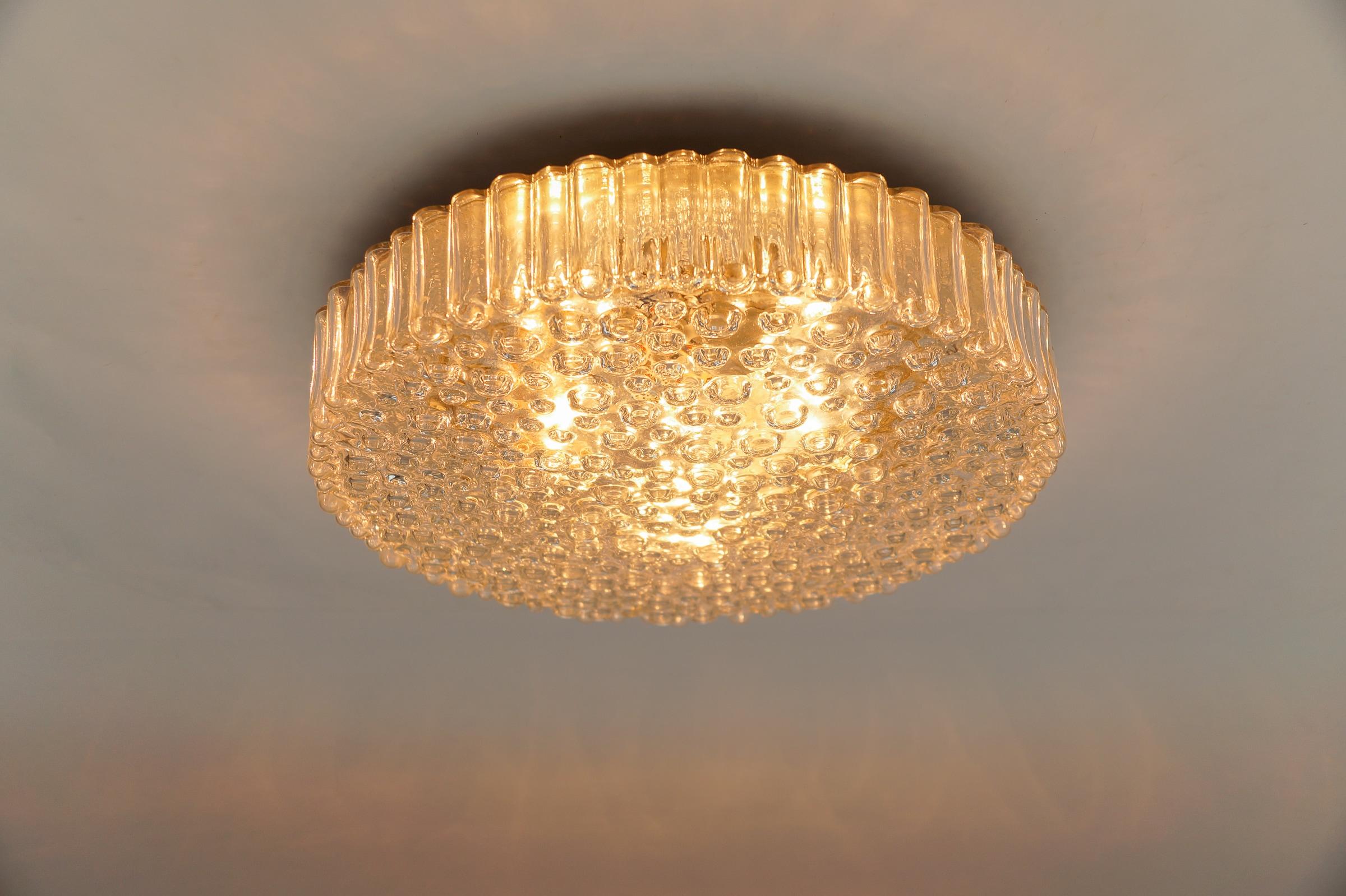 Einbaubeleuchtung aus riesigem Blasenglas von Staff Leuchten, 1960er Jahre, Deutschland, 1 von 2 im Angebot 1