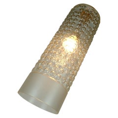 1 di 2 enormi lampade a sospensione cilindriche Staff Rolf Krueger 1967 Vetro a bolle d'aria