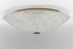 1 of 2 Lampada da incasso Elegance in vetro ghiaccio di Limburg, Gerrmany 1960s