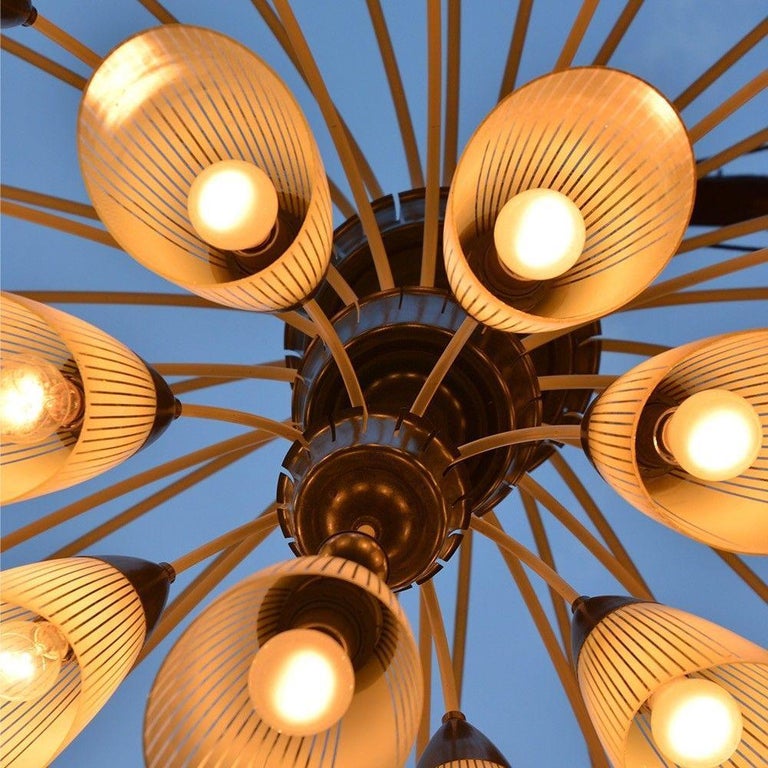 1 of 2 Huge Extra Large 1950s Italian Chandelier with 49 ...
