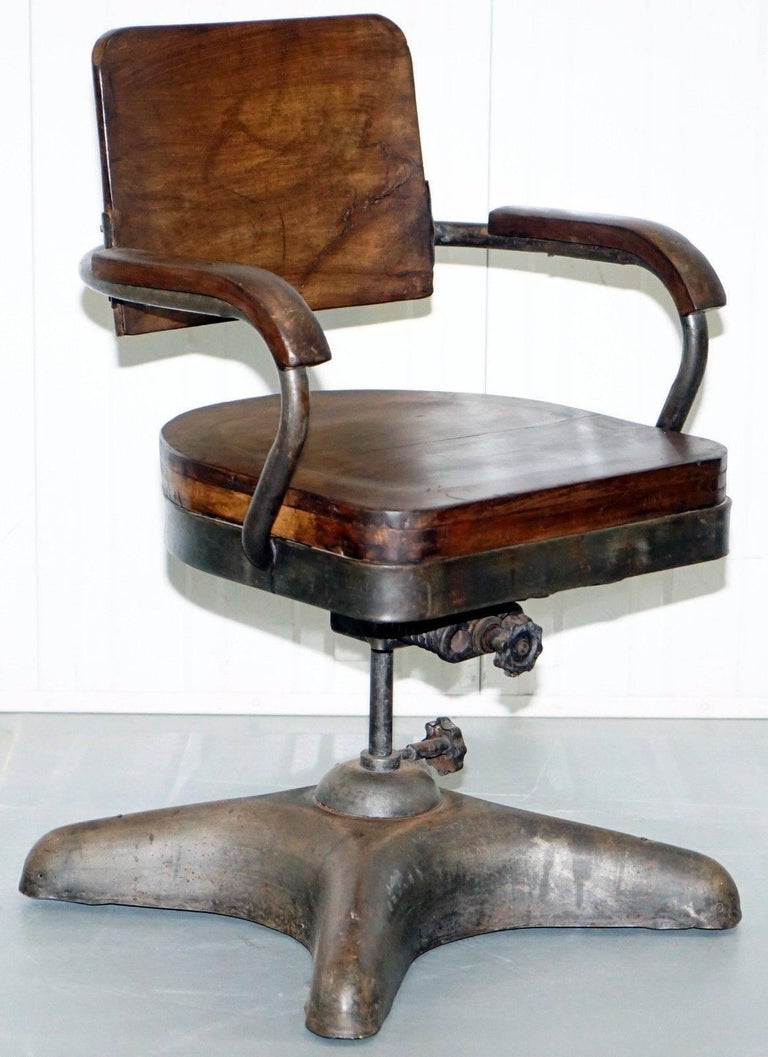 1 of 2 Industrial Steel Tankers Office Chairs Restored ...