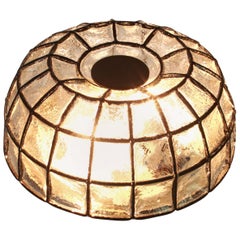 1 of 2 Iron and Clear Glass Ceiling Lights by Limburg, Germany, 1960s