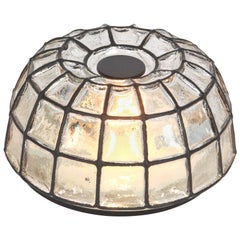1 of 2 Iron and Clear Glass Ceiling Lights by Limburg, Germany, 1960s