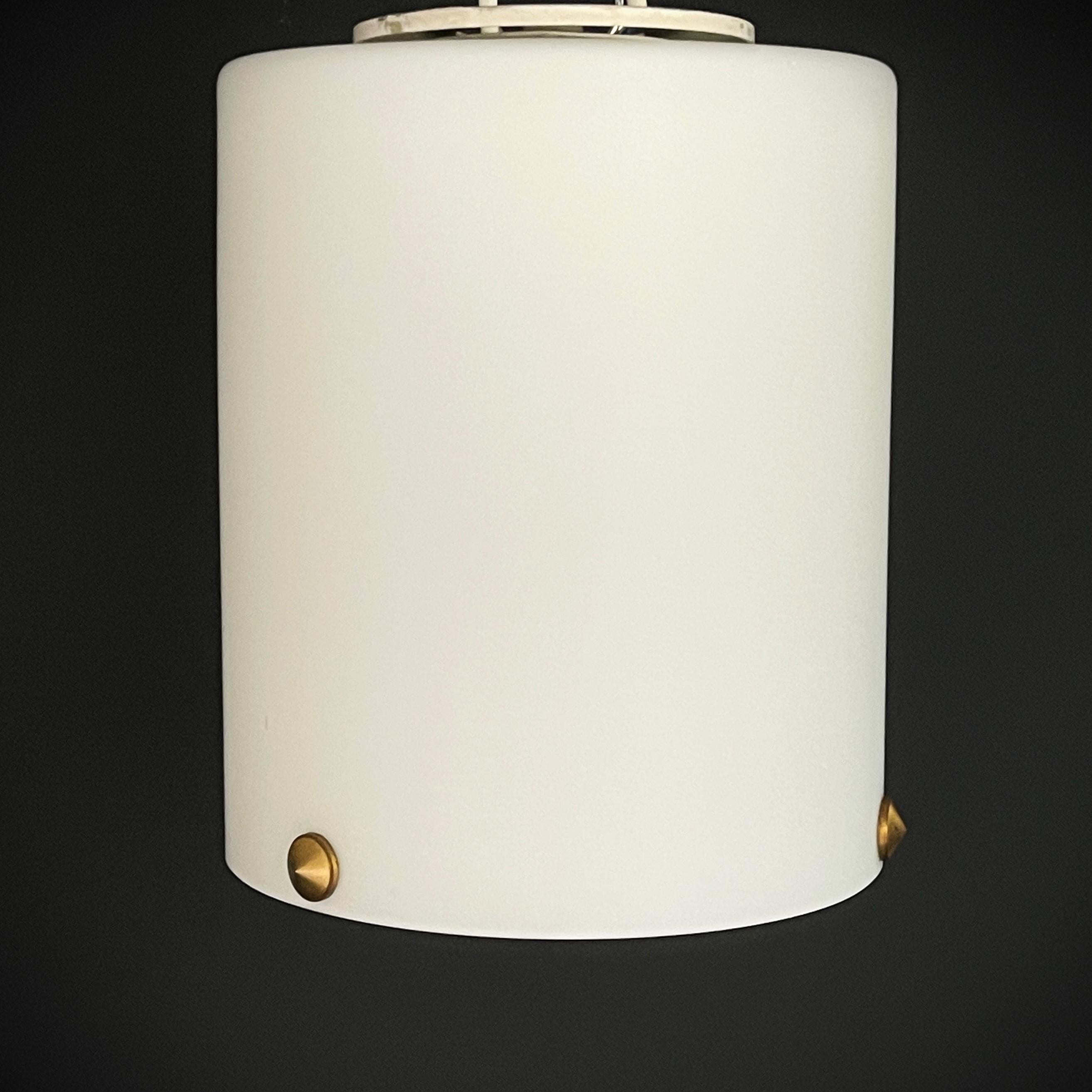1 of 2 Jean Perzel Ceiling Lamp glass Lamp Mid Century Modern 50s 5