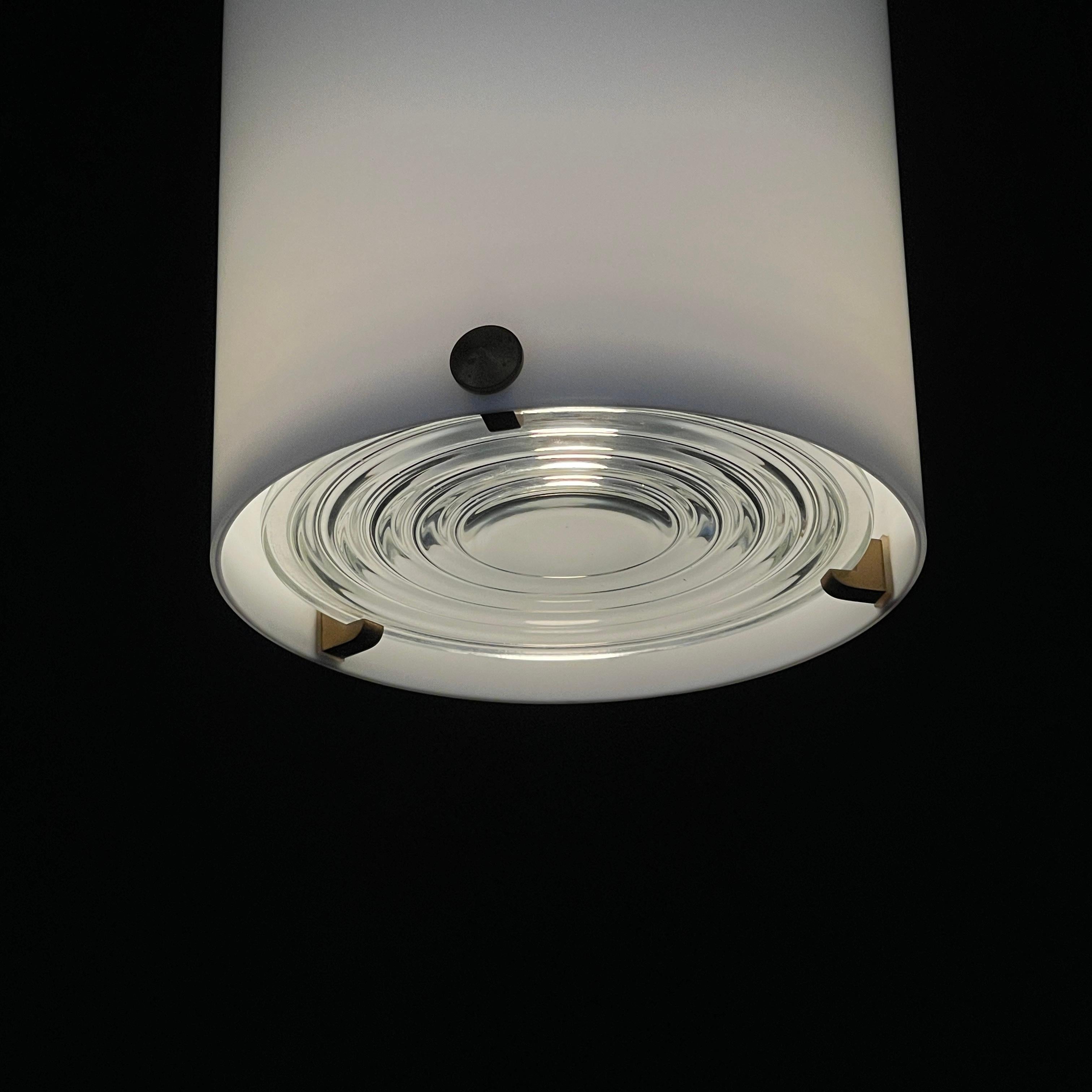 1 of 2 Jean Perzel Ceiling Lamp glass Lamp Mid Century Modern 50s 6