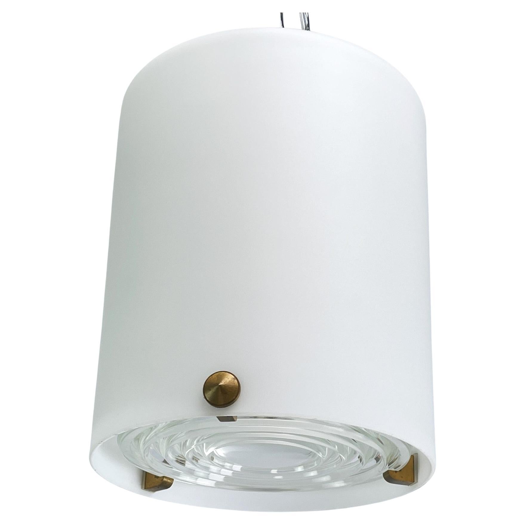 1 of 2 Jean Perzel Ceiling Lamp glass Lamp Mid Century Modern 50s