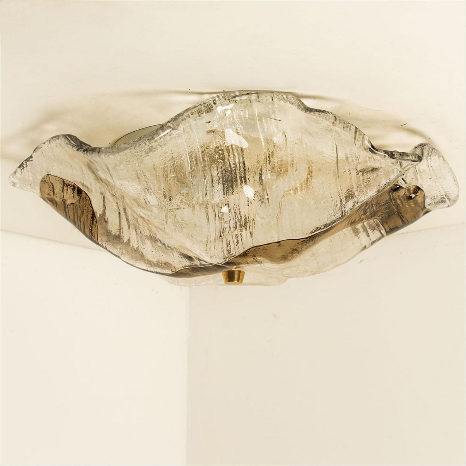 1 von 2 J.T. Kalmar Franken Wandleuchten mit bündigem Glas in Klar- und Braunglas, 1960 im Angebot 3