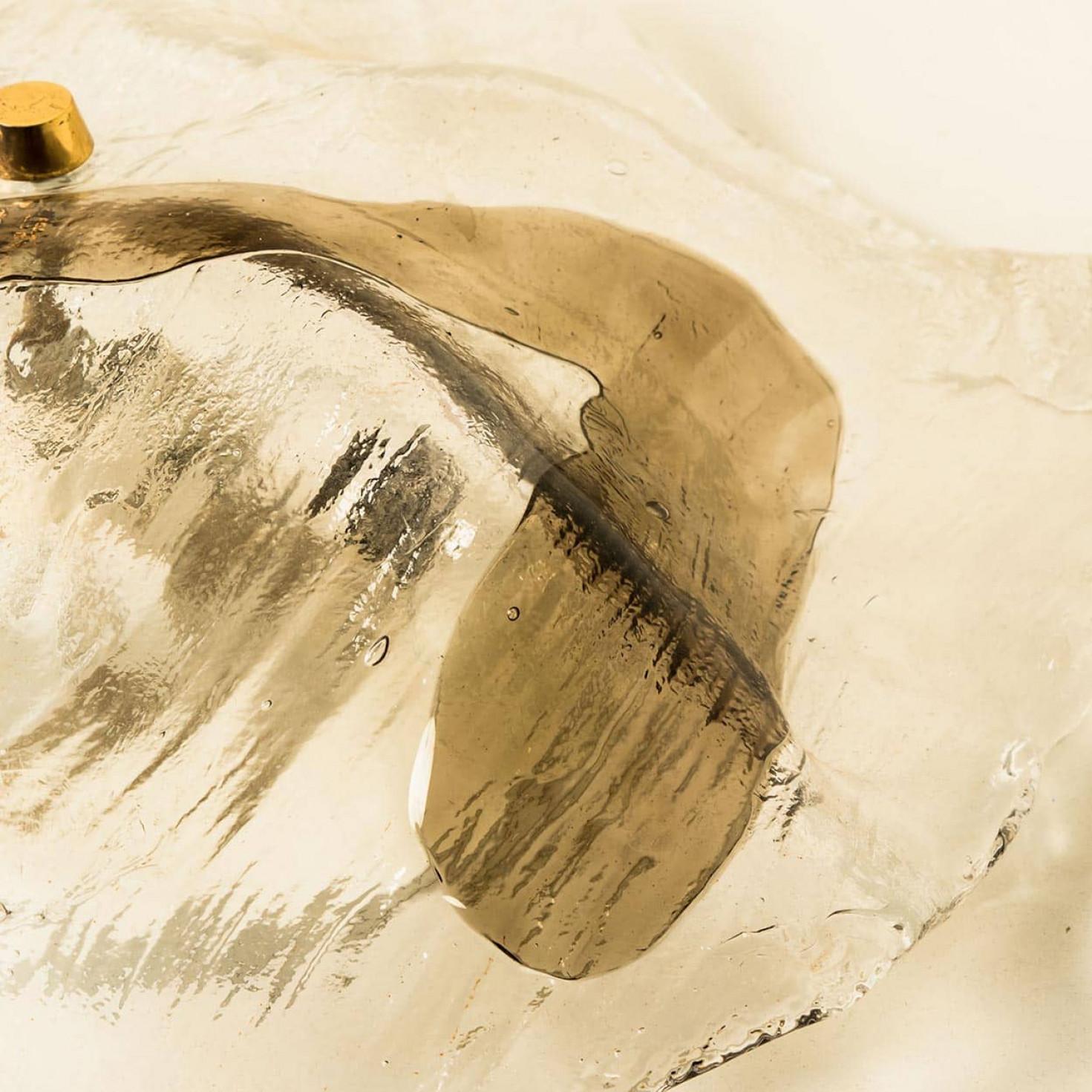 1 de 2 J.T. Kalmar Franken Apliques de Cristal Transparente y Marrón, 1960 Austríaco en venta