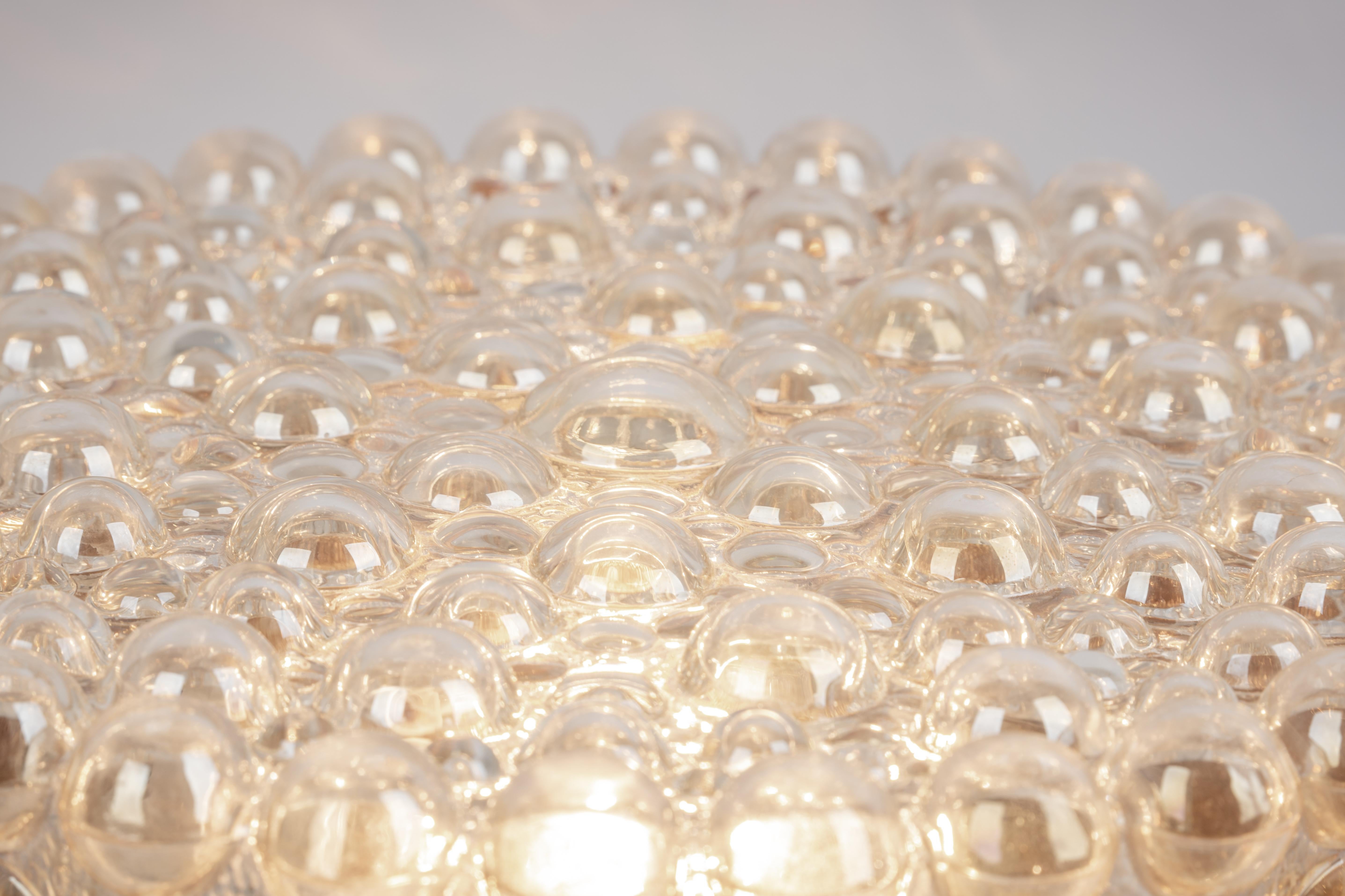 1 of 2 Large Amber Bubble Glass Wall / Ceiling lights, Limburg, Germany For Sale 3