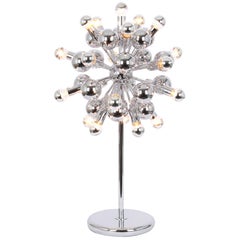 1 of 2 Large Chrome Space Age Sputnik Table Lamps by Cosack, Germany, 1970s