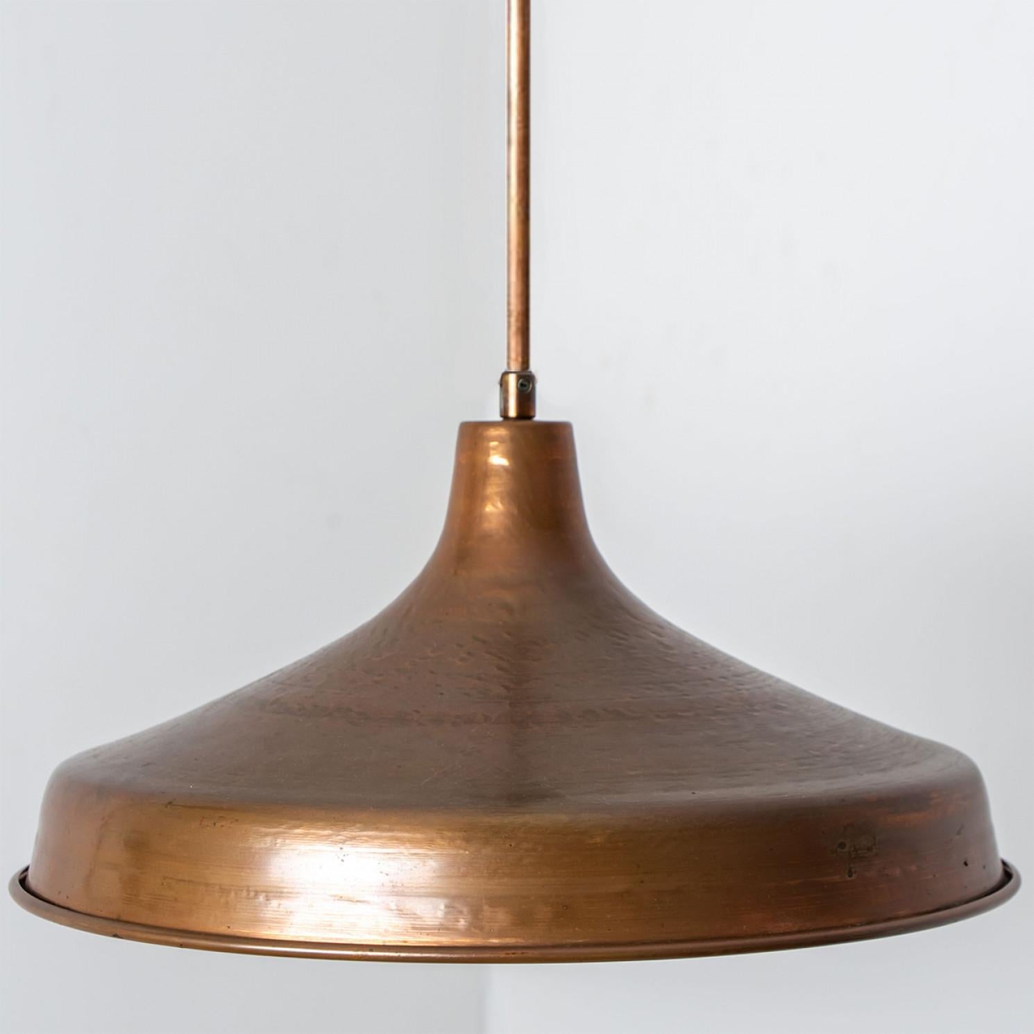 Other 1 of 2 Large Danish Copper Hanging Lamps, 1960 For Sale