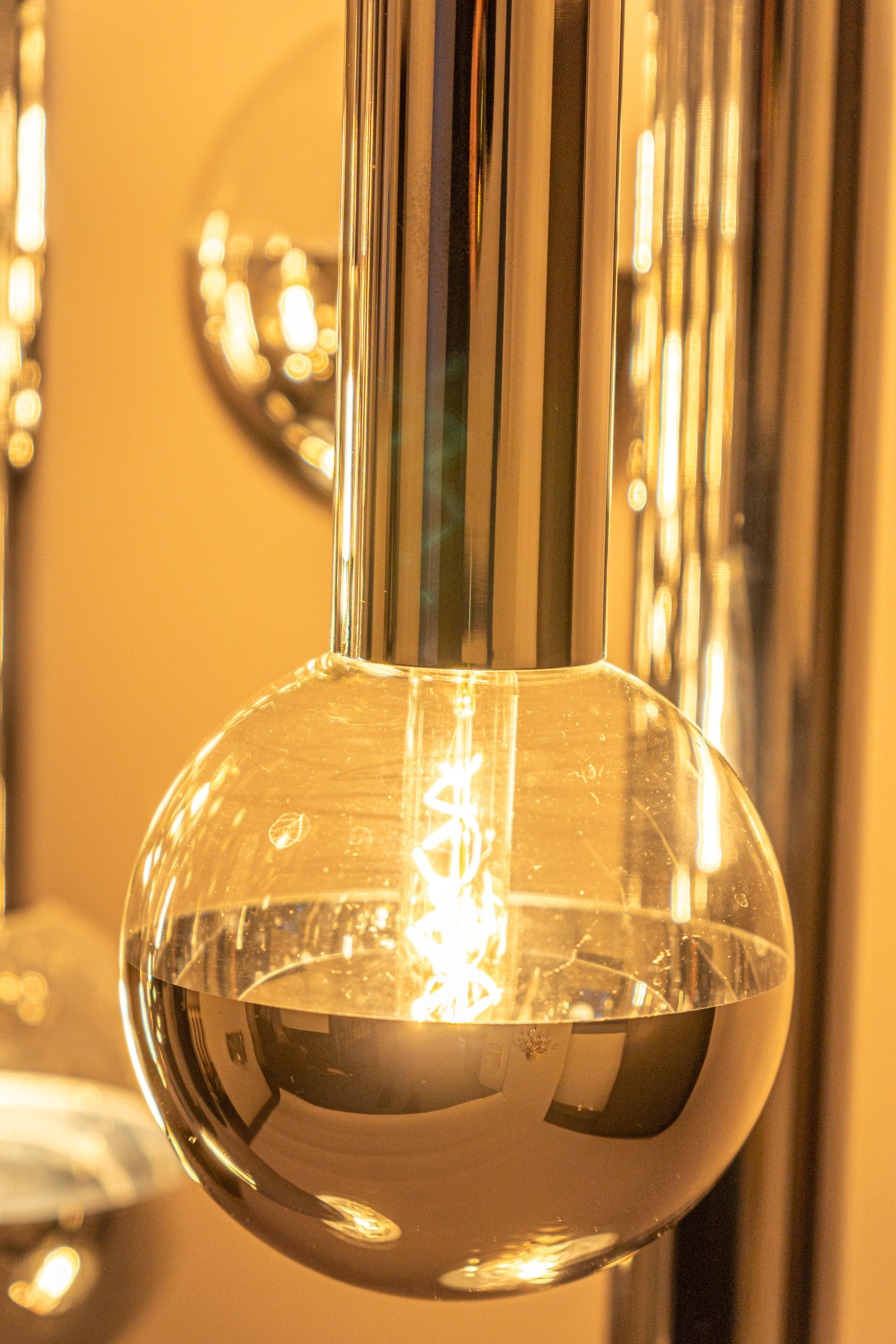 1 of 2 Grande lampadario a cascata di design per Staff Leuchten, Germania, anni '70 in vendita 1