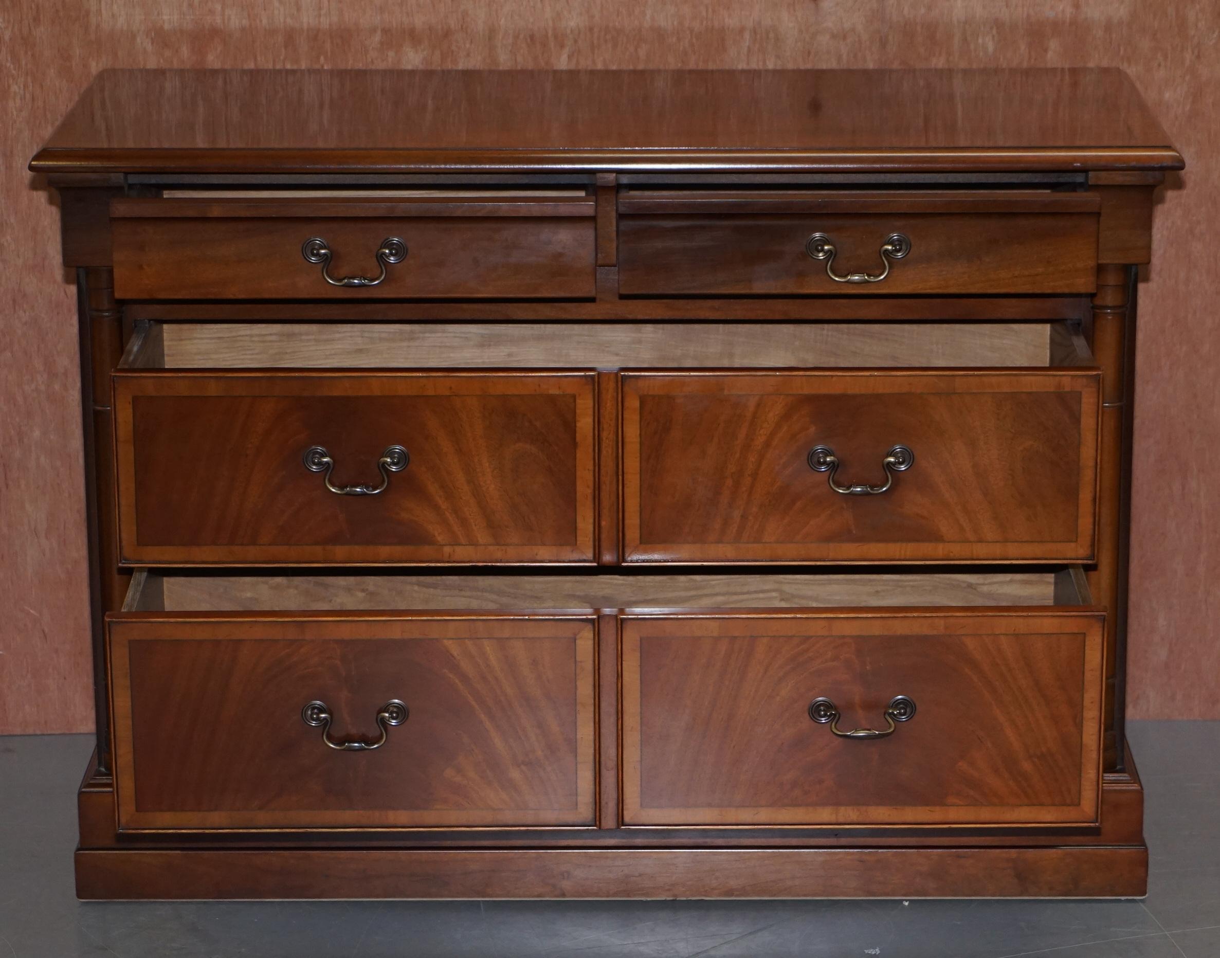 1 of 2 Large Grange France Cherrywood Sideboard Chest of Drawers Lovely Timber 3