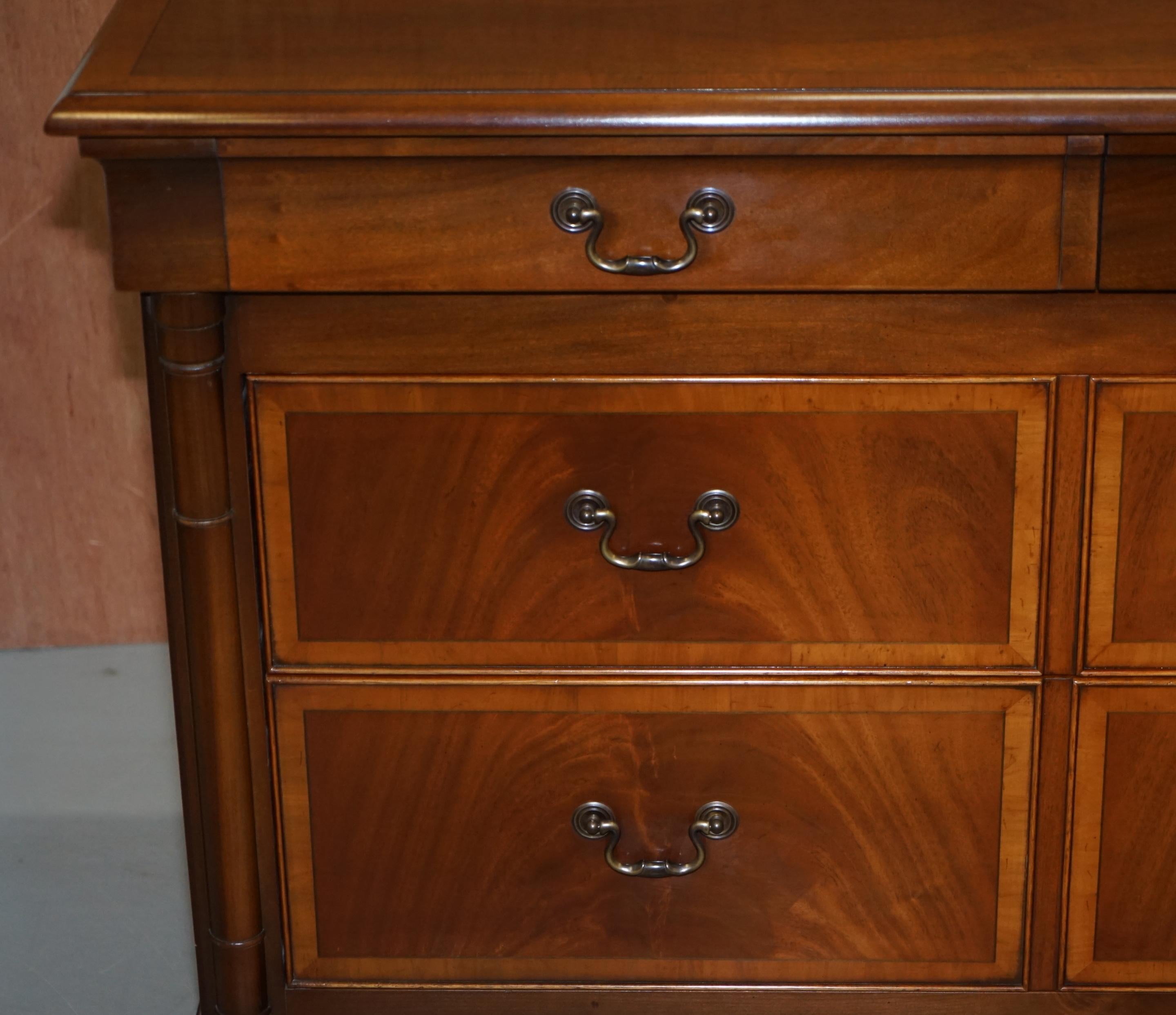 Hand-Crafted 1 of 2 Large Grange France Cherrywood Sideboard Chest of Drawers Lovely Timber