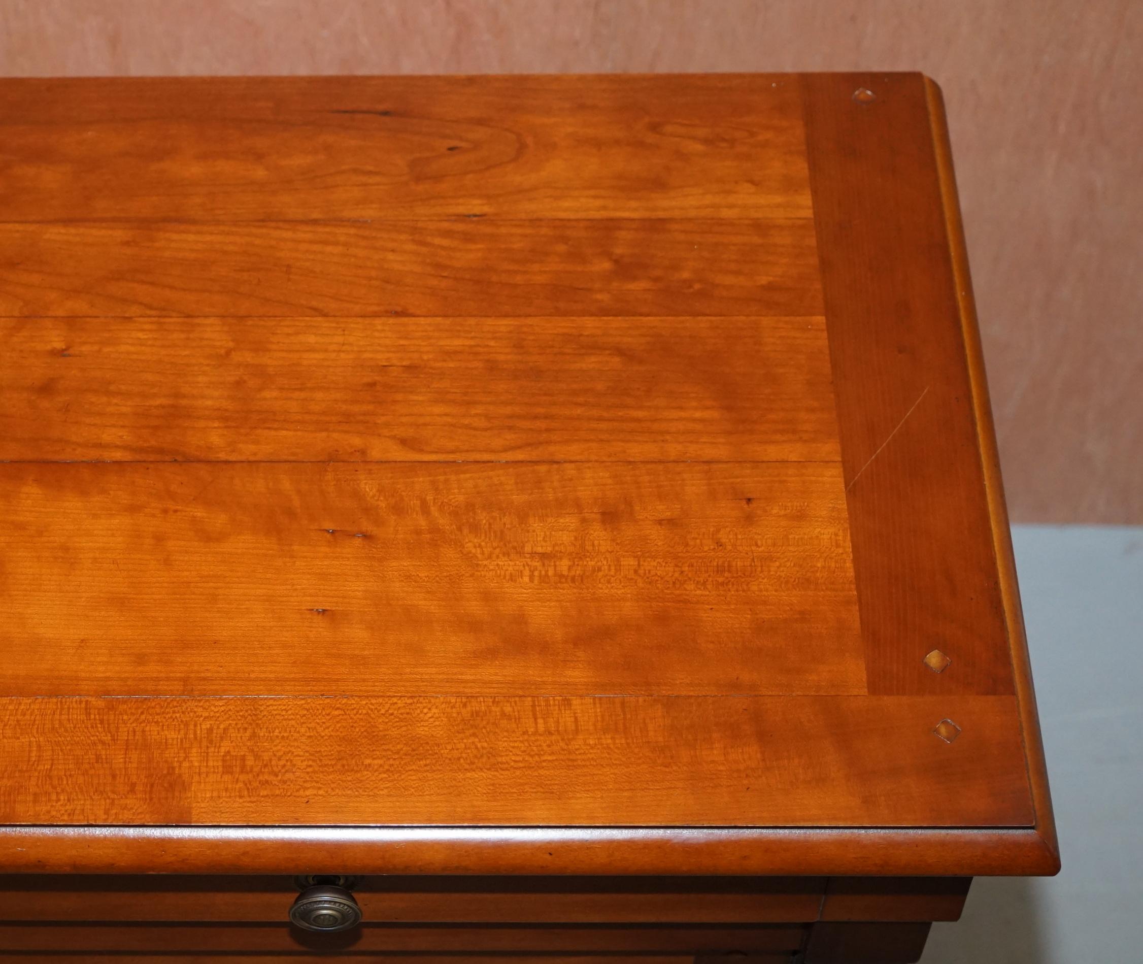 Hand-Crafted 1 of 2 Large Grange France Cherry Wood Sideboard Cupboard Drawers Lovely Timber