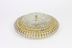 1 of 2 Large Hillebrand Brass Glass and Lucite Bead Wall Lights, Germany, 1960s