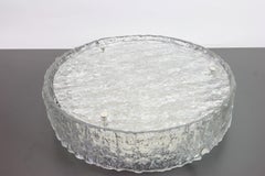 1 of 2 Large Murano Glass Flushmount Fixture by Kaiser, Germany, 1960s