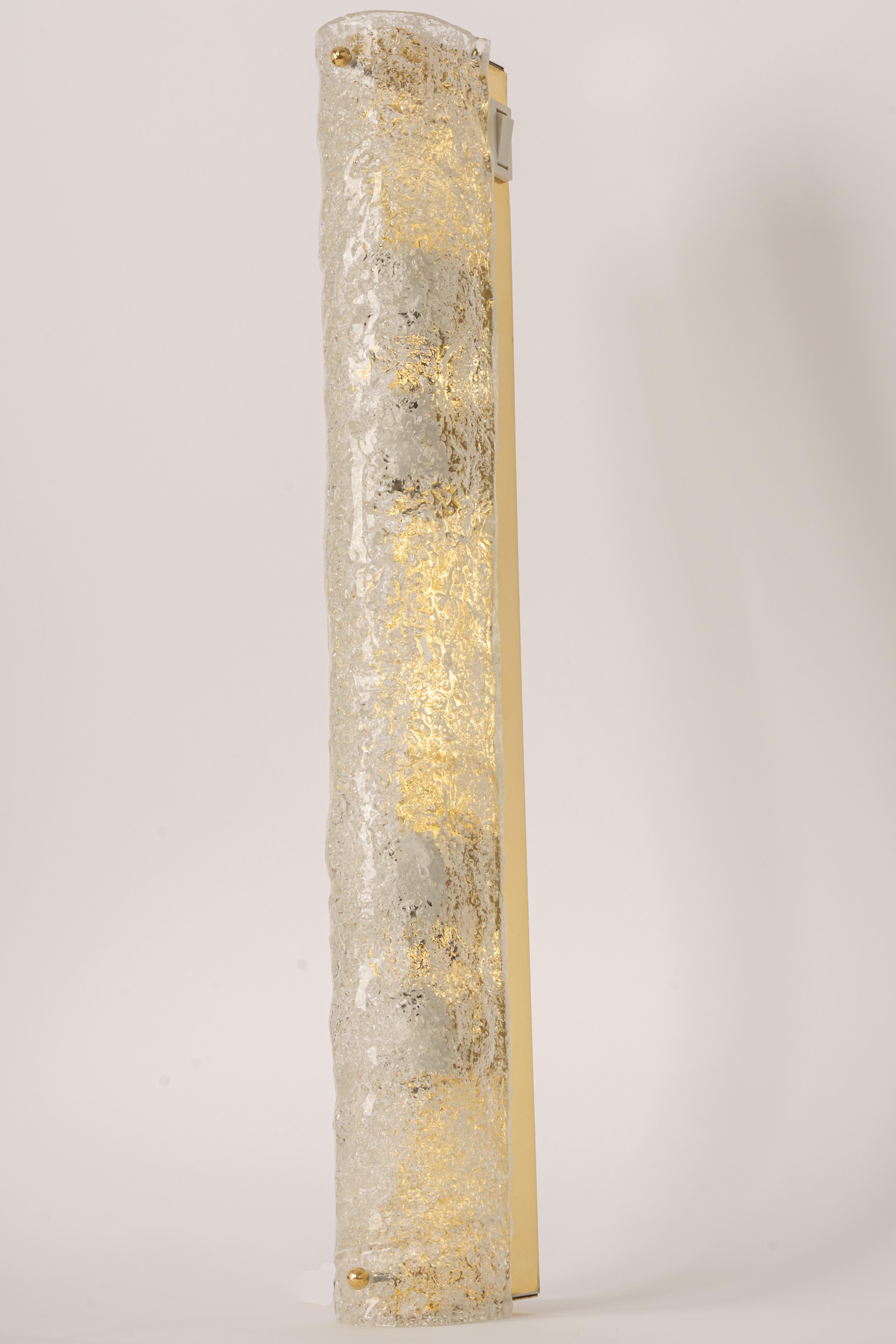 1 of 2 Large Murano Glass Sconces Modernist Wall Light, Germany, 1960s In Good Condition For Sale In Aachen, NRW