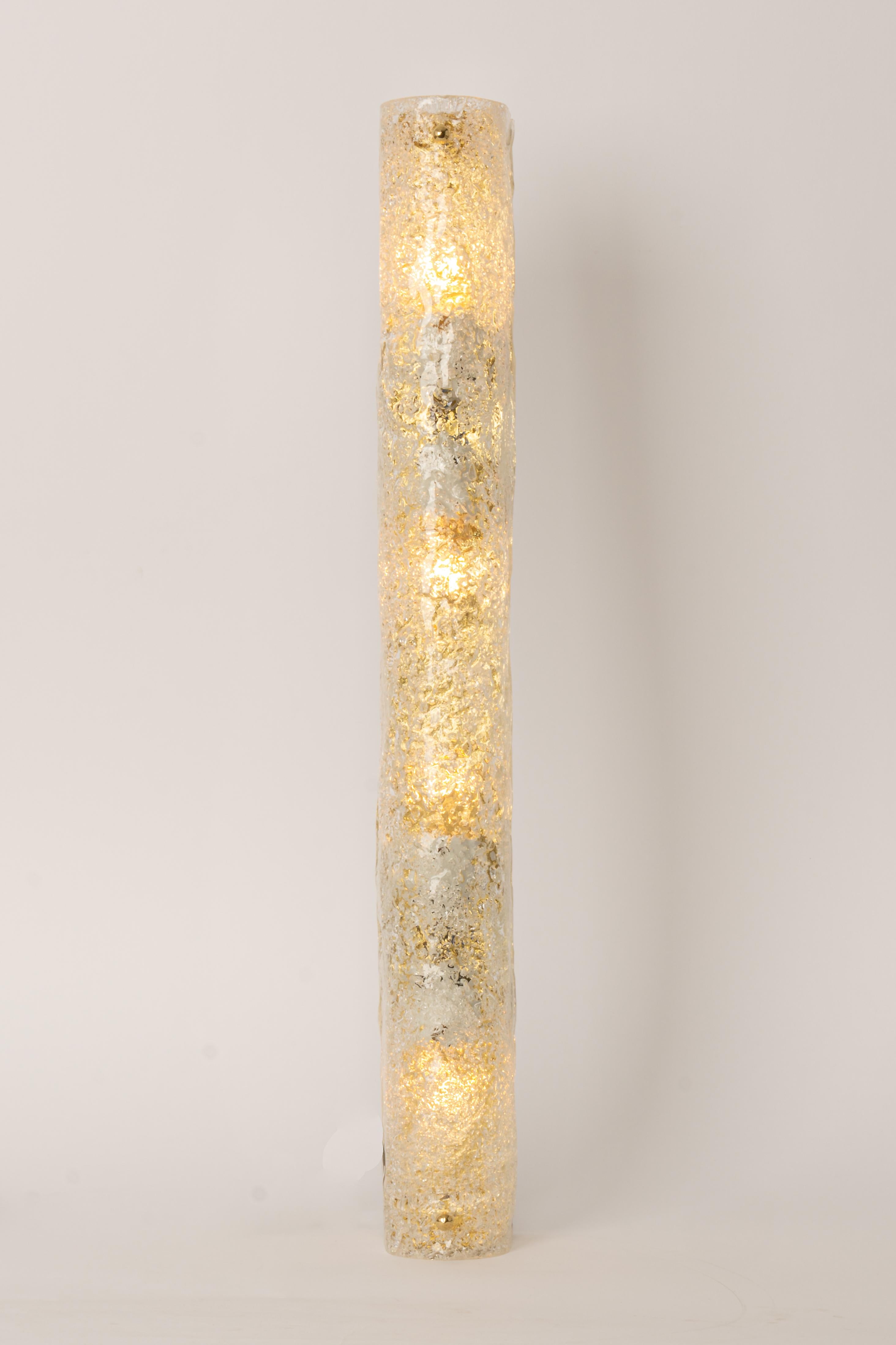 1 of 2 Large Murano Glass Sconces Modernist Wall Light, Germany, 1960s For Sale 2